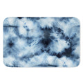 Blue And Black Acid Wash Tie Dye Print Indoor Door Mat