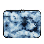 Blue And Black Acid Wash Tie Dye Print Laptop Sleeve