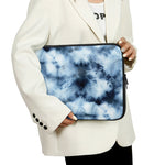 Blue And Black Acid Wash Tie Dye Print Laptop Sleeve