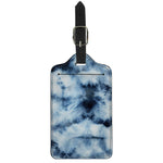 Blue And Black Acid Wash Tie Dye Print Luggage Tag