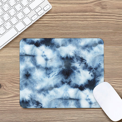 Blue And Black Acid Wash Tie Dye Print Mouse Pad