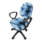 Blue And Black Acid Wash Tie Dye Print Office Chair Cover