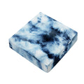 Blue And Black Acid Wash Tie Dye Print Outdoor Seat Cushion Cover