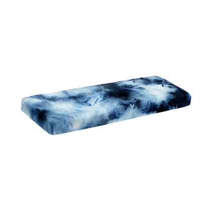 Blue And Black Acid Wash Tie Dye Print Piano Keyboard Cover