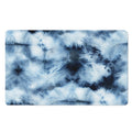 Blue And Black Acid Wash Tie Dye Print Polyester Doormat