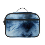 Blue And Black Acid Wash Tie Dye Print Portable Lunch Bag