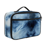 Blue And Black Acid Wash Tie Dye Print Portable Lunch Bag