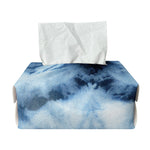 Blue And Black Acid Wash Tie Dye Print Rectangle Tissue Box Cover