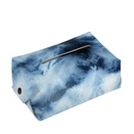 Blue And Black Acid Wash Tie Dye Print Rectangle Tissue Box Cover