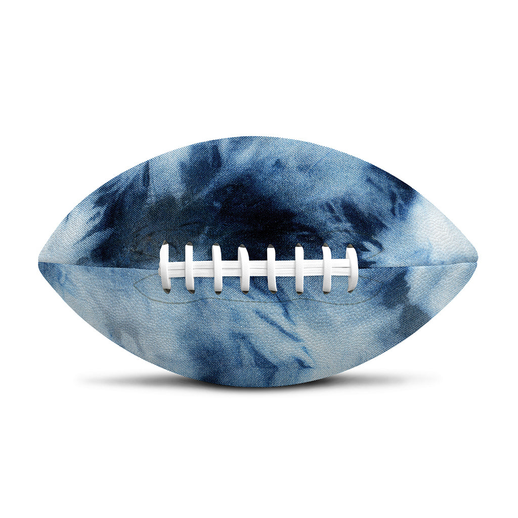 Blue And Black Acid Wash Tie Dye Print Rugby Ball