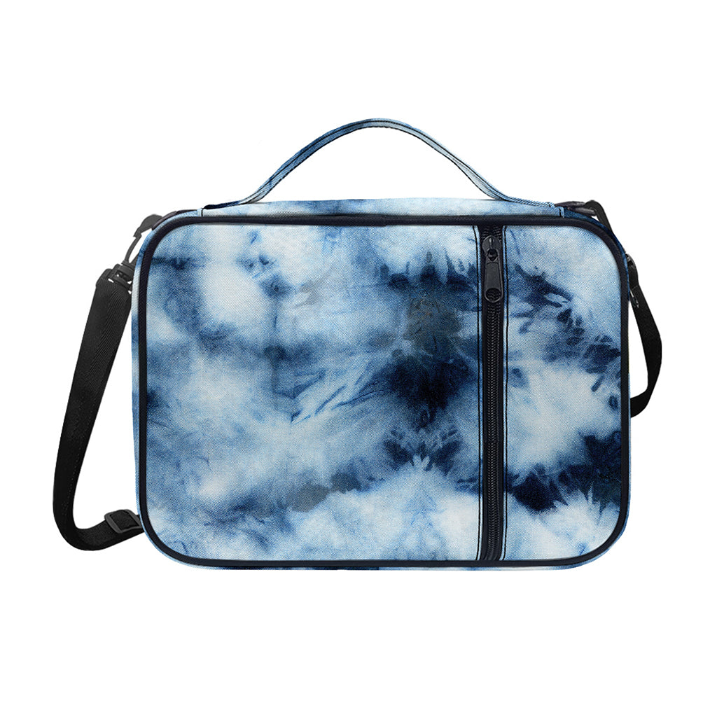 Blue And Black Acid Wash Tie Dye Print Shoulder Strap Bible Bag