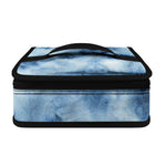 Blue And Black Acid Wash Tie Dye Print Small Lunch Bag