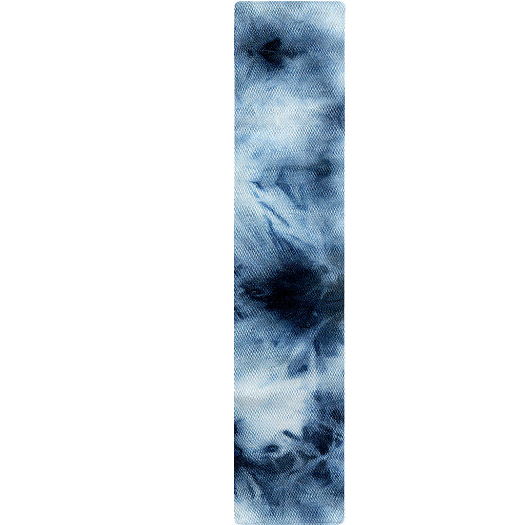 Blue And Black Acid Wash Tie Dye Print Table Runner