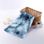 Blue And Black Acid Wash Tie Dye Print Towel