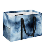 Blue And Black Acid Wash Tie Dye Print Utility Tote Bag