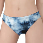 Blue And Black Acid Wash Tie Dye Print Women's Panties