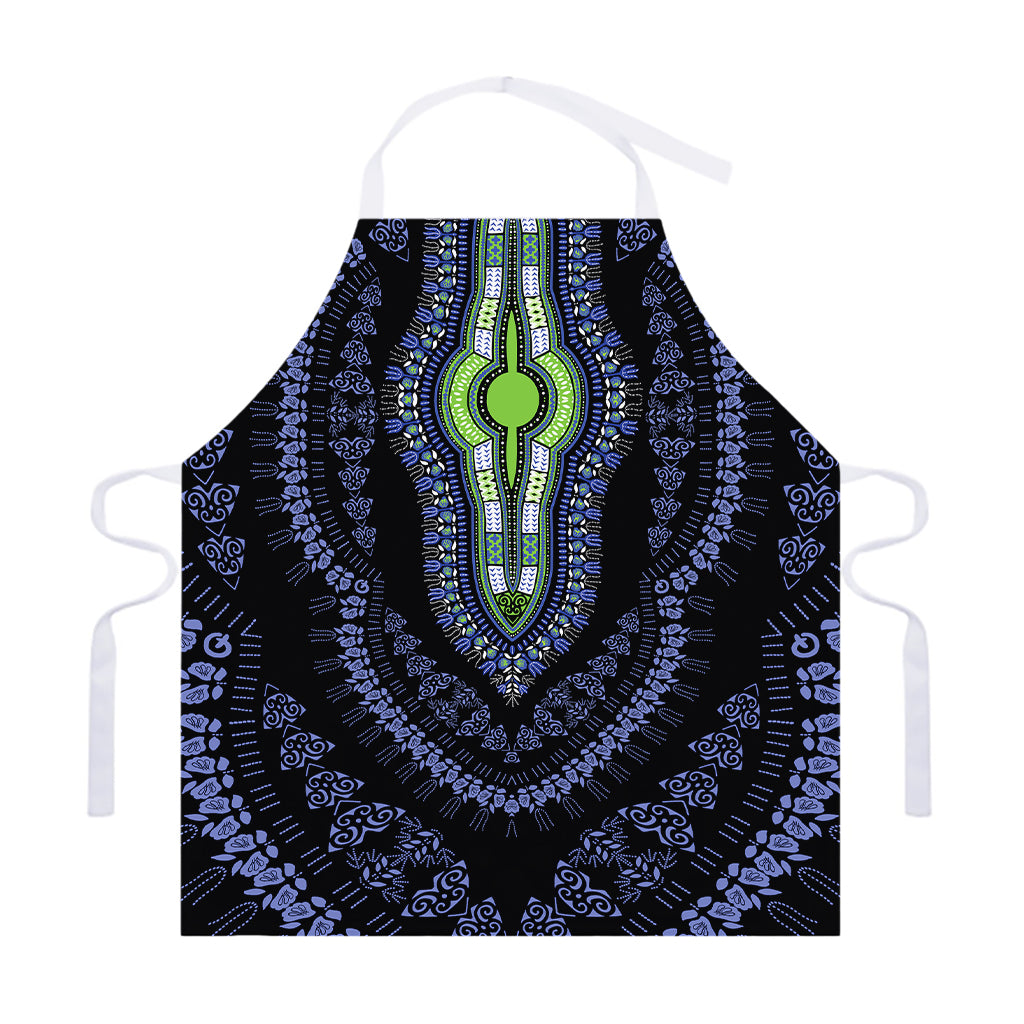 Blue And Black African Dashiki Print Adjustable Apron