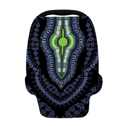 Blue And Black African Dashiki Print Baby Seat Cover