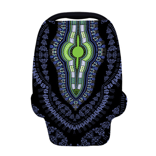 Blue And Black African Dashiki Print Baby Seat Cover