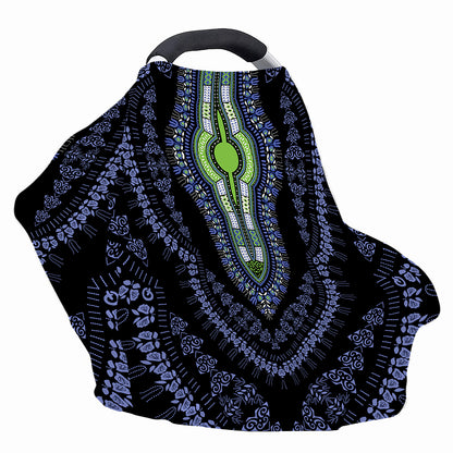 Blue And Black African Dashiki Print Baby Seat Cover