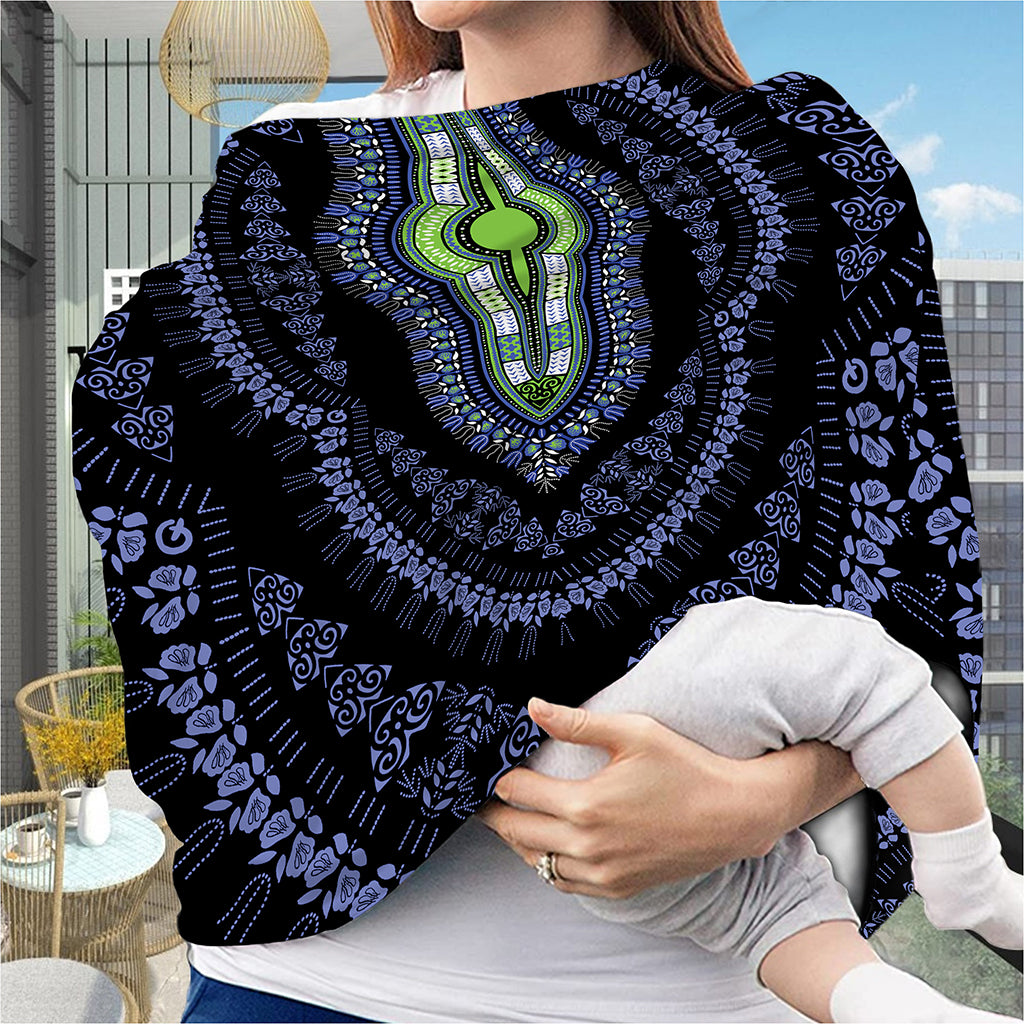 Blue And Black African Dashiki Print Baby Seat Cover