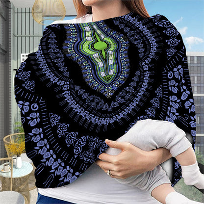 Blue And Black African Dashiki Print Baby Seat Cover