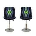 Blue And Black African Dashiki Print Bar Stool Covers