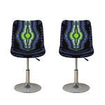 Blue And Black African Dashiki Print Bar Stool Covers