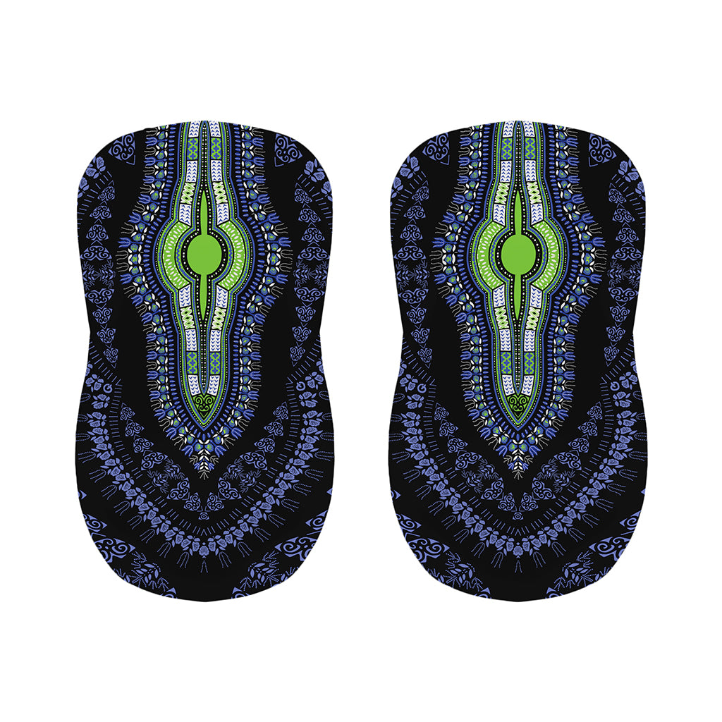 Blue And Black African Dashiki Print Bar Stool Covers