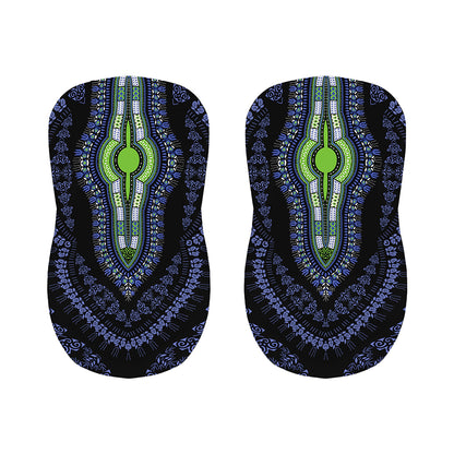 Blue And Black African Dashiki Print Bar Stool Covers