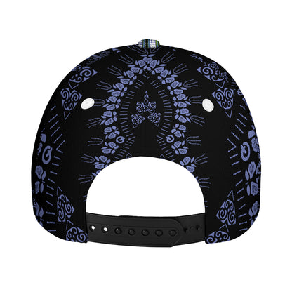 Blue And Black African Dashiki Print Baseball Cap