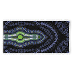Blue And Black African Dashiki Print Beach Towel