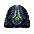 Blue And Black African Dashiki Print Beanie