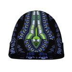 Blue And Black African Dashiki Print Beanie