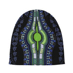 Blue And Black African Dashiki Print Beanie