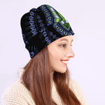 Blue And Black African Dashiki Print Beanie