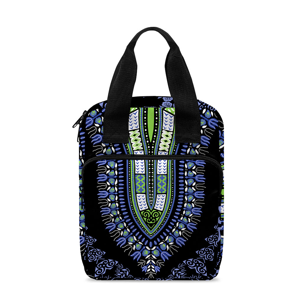 Blue And Black African Dashiki Print Bible Tote Bag