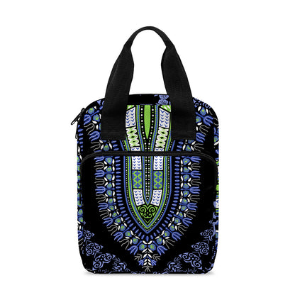 Blue And Black African Dashiki Print Bible Tote Bag