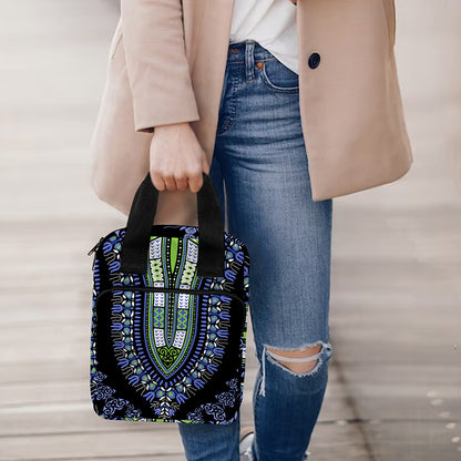 Blue And Black African Dashiki Print Bible Tote Bag