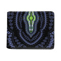 Blue And Black African Dashiki Print Bifold Wallet