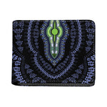 Blue And Black African Dashiki Print Bifold Wallet