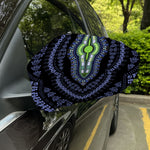 Blue And Black African Dashiki Print Car Side Mirror Covers