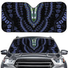 Blue And Black African Dashiki Print Car Windshield Sun Shade