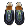 Blue And Black African Dashiki Print Casual Shoes