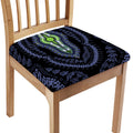 Blue And Black African Dashiki Print Chair Cushion Cover