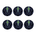 Blue And Black African Dashiki Print Coaster Set