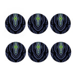 Blue And Black African Dashiki Print Coaster Set