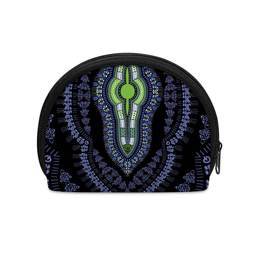 Blue And Black African Dashiki Print Coin Purse