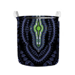 Blue And Black African Dashiki Print Collapsible Laundry Basket