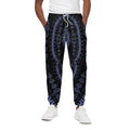 Blue And Black African Dashiki Print Cotton Sweatpants